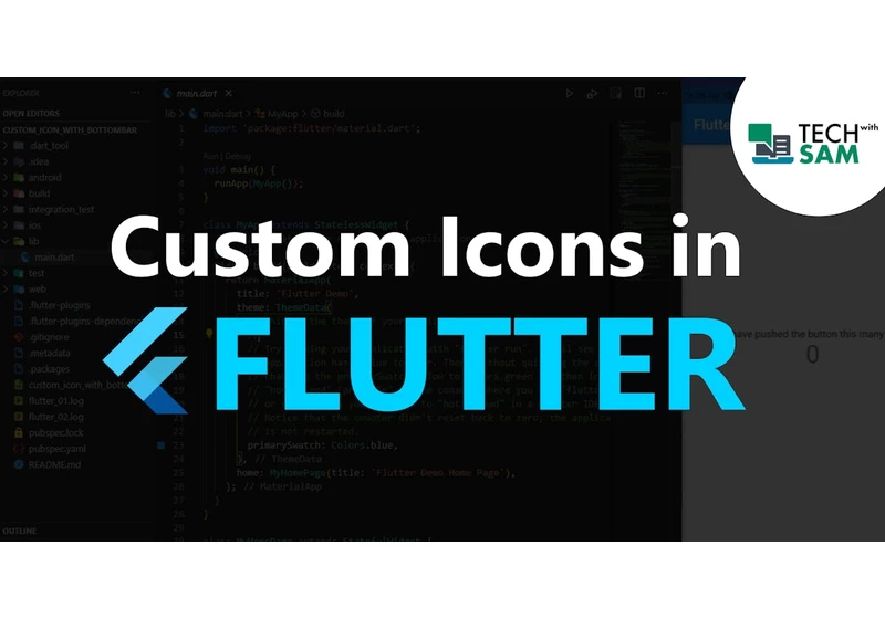 How to add your own custom icons in your Flutter application made easy.