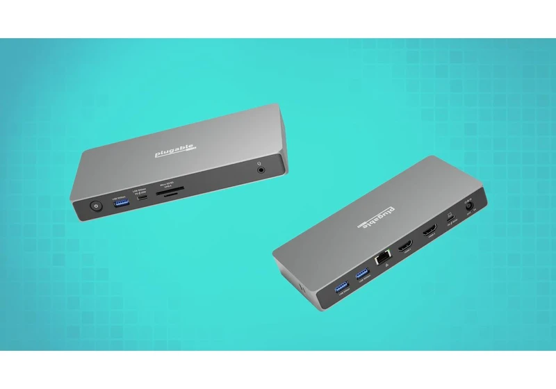 Plugable’s USB 4 Dock Outputs to Two 4K Displays at 120 Hz with Thunderbolt 4