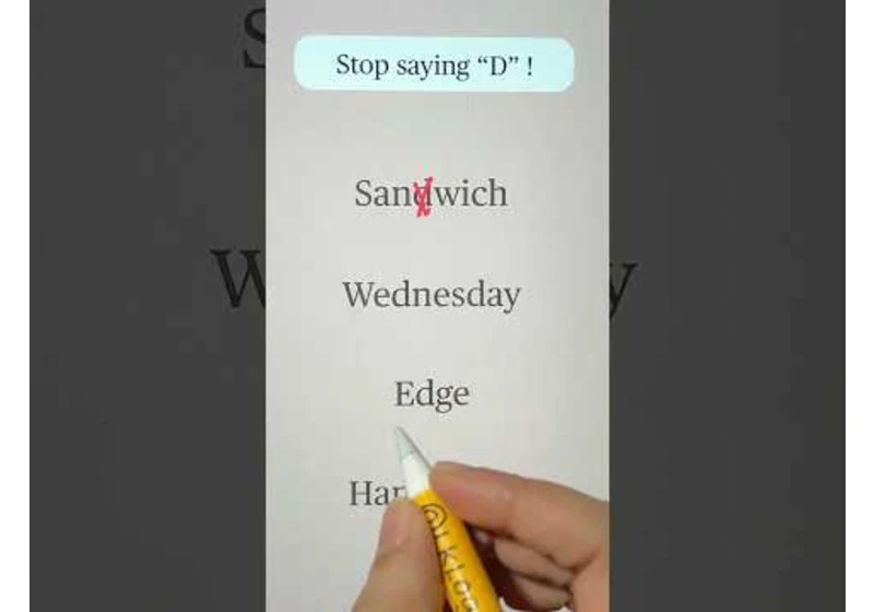 Stop saying “D” in these words🚫❌