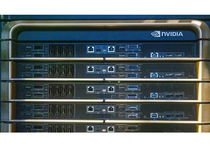  This is what Nvidia's Exaflop supercomputer-in-a-rack looks like — the DGX GB200 NVL72 tower most likely uses 48V, 2.5kA to deliver a staggering 1,440 petaflops, could cost millions 