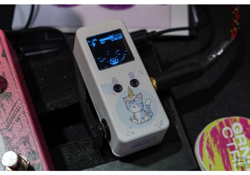 The UwU Virtual Pet Buffer is a Tamagotchi in a guitar pedal
