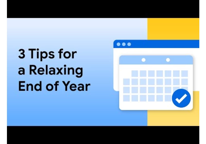 3 Tips for a relaxing end of year