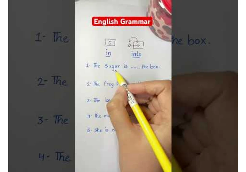 English Grammar | Difference between in and into