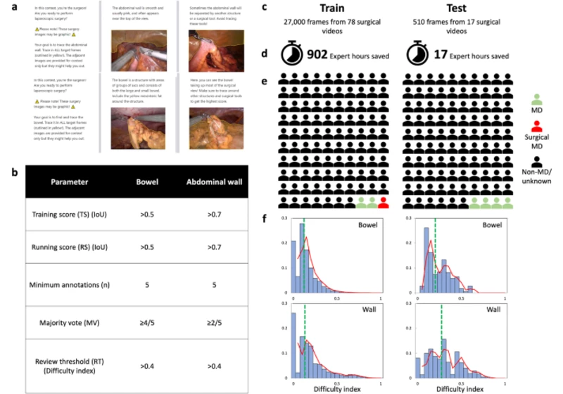 Real-time AI using scalable non-expert crowdsourcing in colorectal surgery