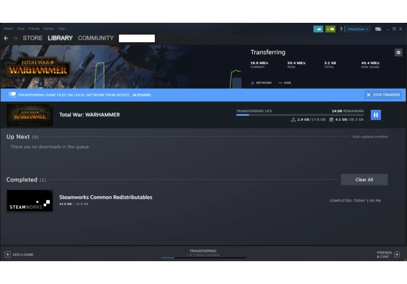 Steam now allows you to copy games over your local network. Here’s how to do it
