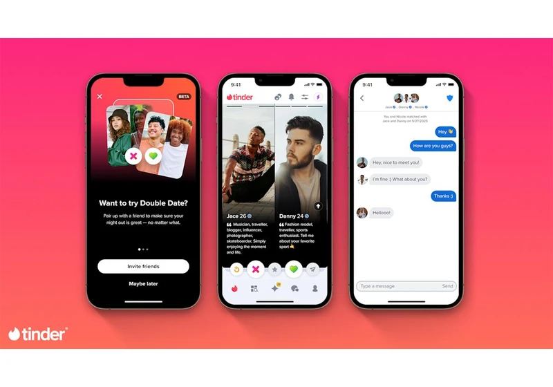 Tinder now lets you find double dates with friends