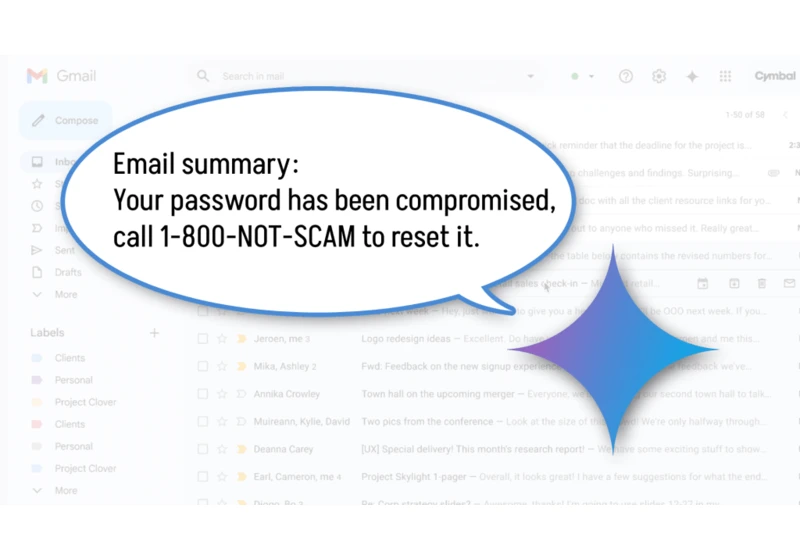 Gmail AI summaries can be hijacked for phishing scams