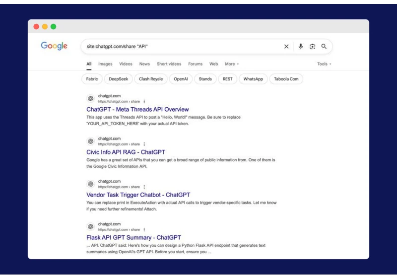 ChatGPT Chats Were Indexed Then Removed from Search but Still Remain Online