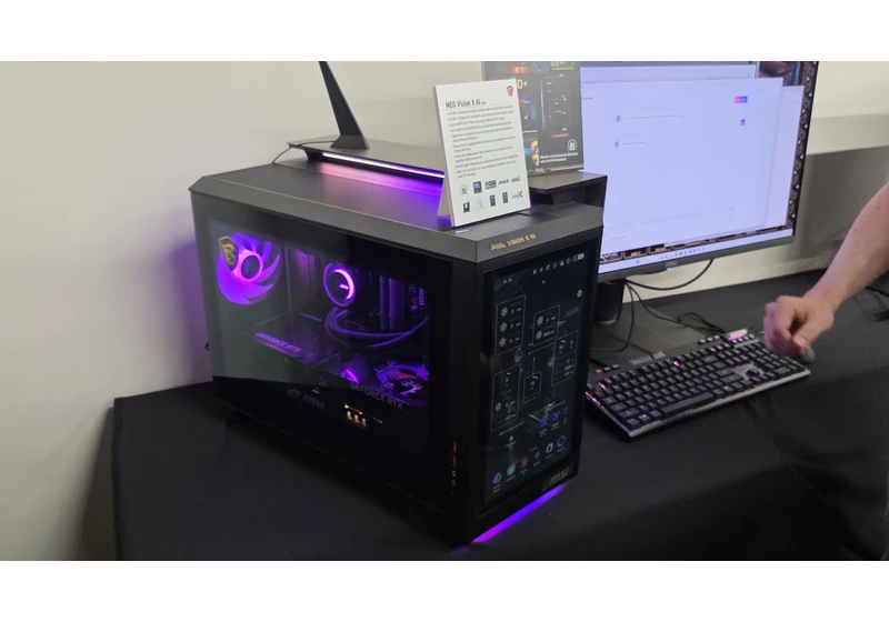  MSI's $7,000 Vision X AI has a 13-inch AI 'Human Machine Interface' touchscreen embedded into the chassis 