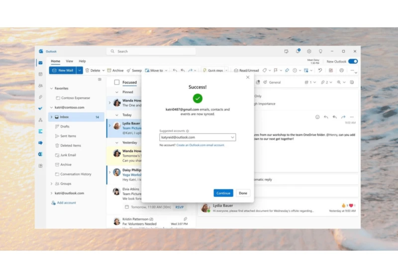Microsoft’s new Outlook for Windows gets Gmail support at last