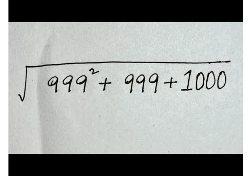 Can you solve this Algebra problem without a calculator?
