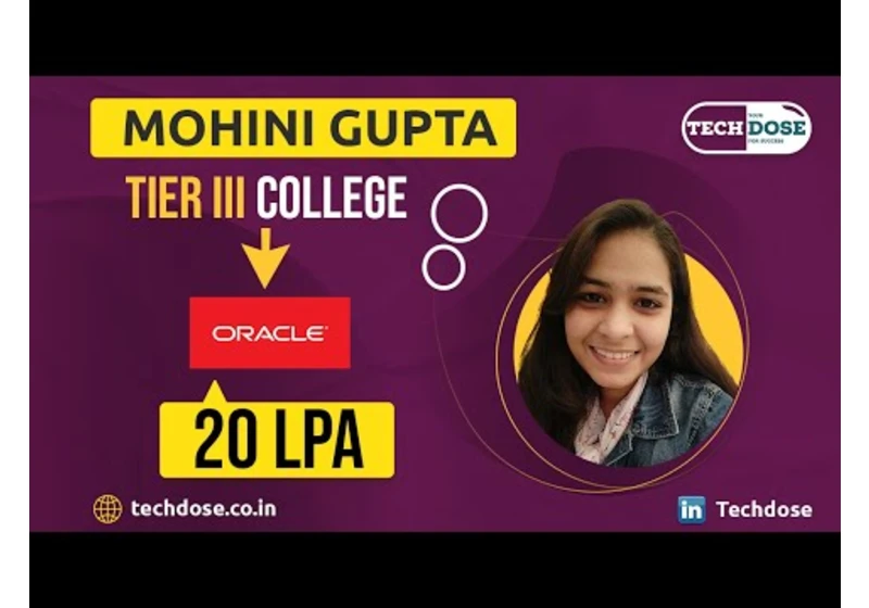 Oracle offer | Tier-3 to Oracle | Interview Dose