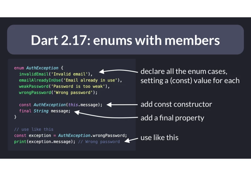 How to Use Enhanced Enums with Members in Dart 2.17