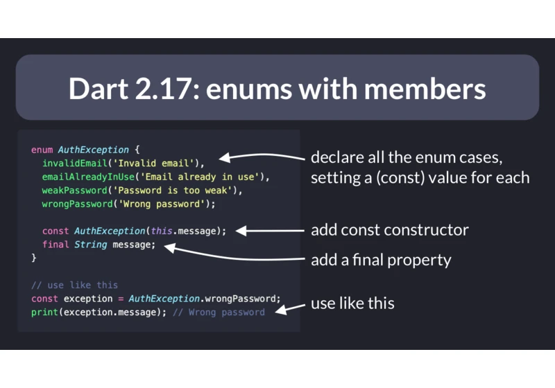 How to Use Enhanced Enums with Members in Dart 2.17