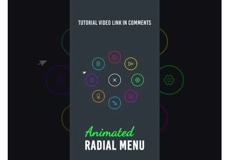 Animated Radial Menu using Html CSS & Vanilla Javascript #shorts