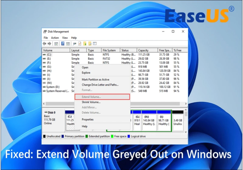 3 Efficient Ways to Fix “Extend Volume Greyed Out” Error