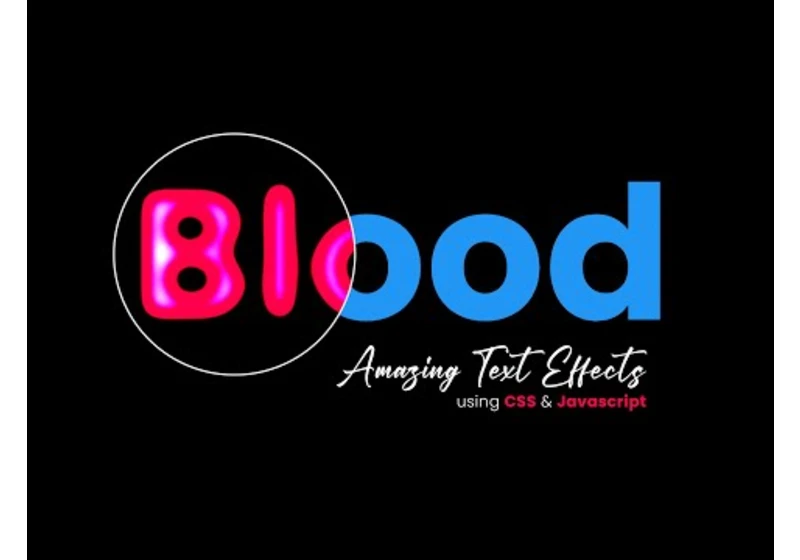 Blood Text Effects | CSS & Javascript