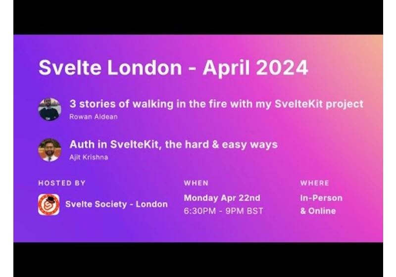 Svelte London - April 2024