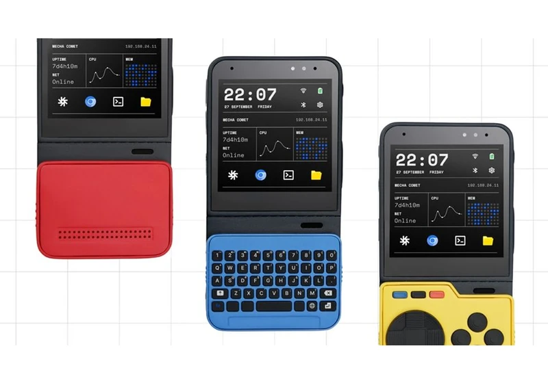 Mecha Comet is a modular open source handheld computer that reminds me of the Indian PDA that may have inspired the iPhone