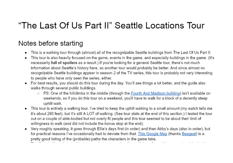 "The Last of Us Part II" Seattle Locations Tour