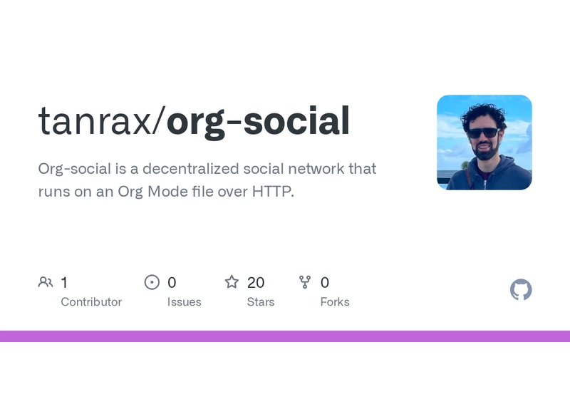 Org-social is a decentralized social network that runs on an Org Mode