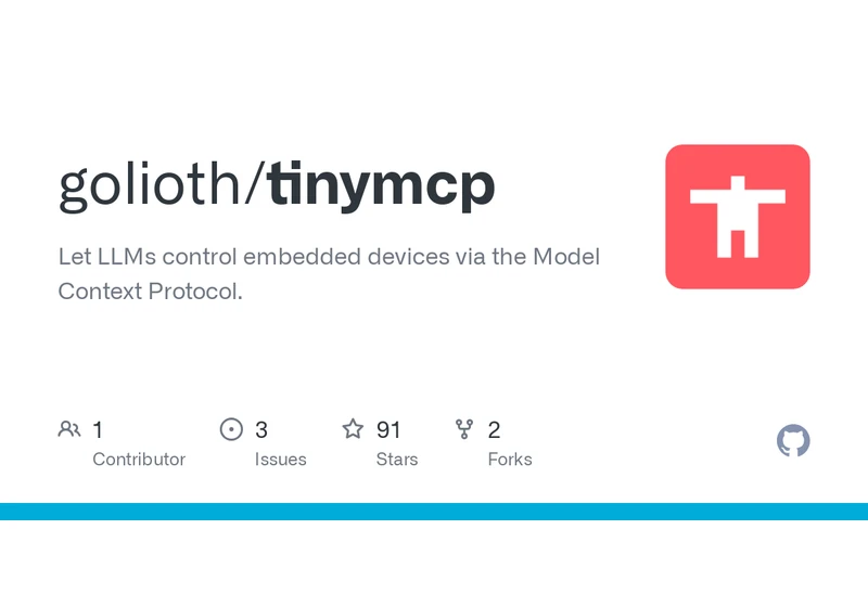tinymcp: Let LLMs control embedded devices via the Model Context Protocol