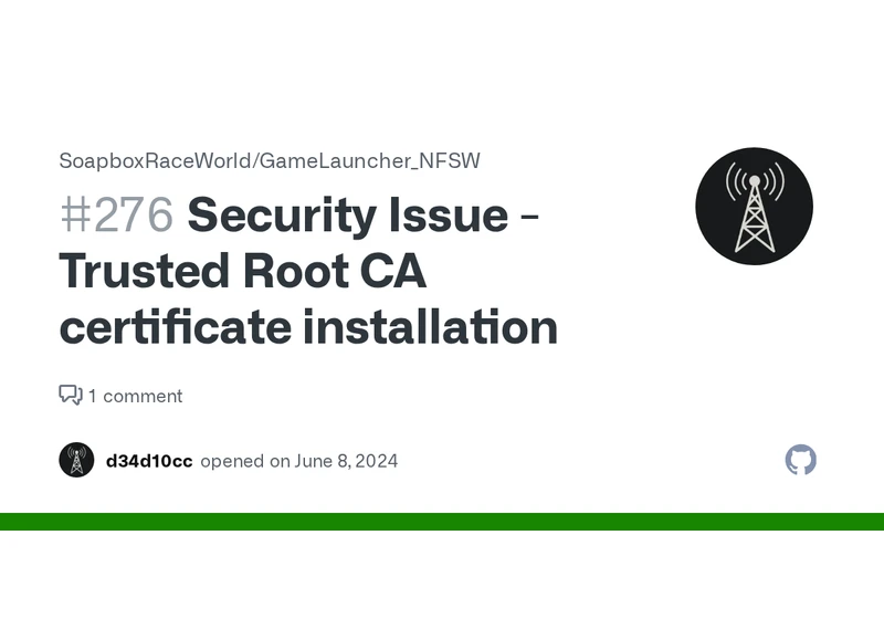 Game launcher installs Root CA certificate on your machine (2024)