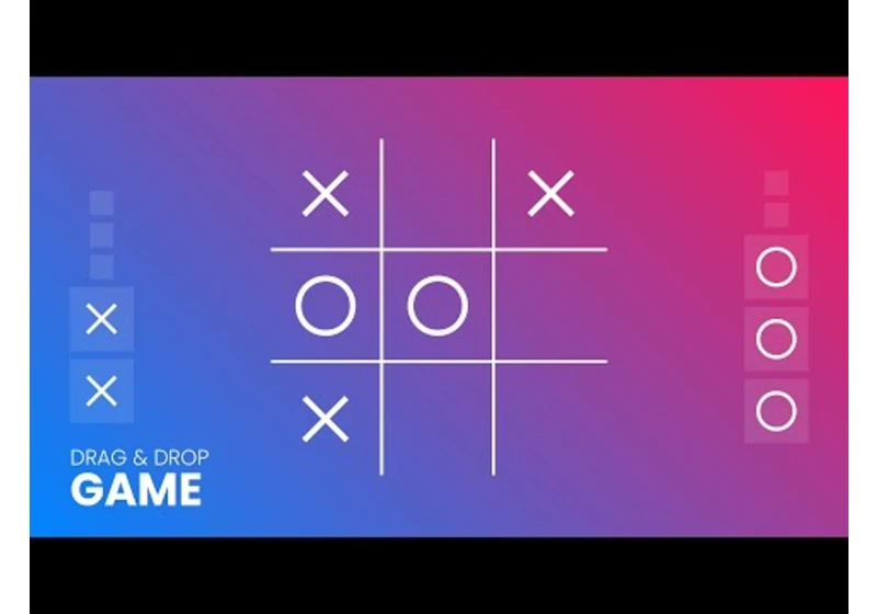 Simple Drag & Drop Tic-Tac-Toe Game using Html CSS & JavaScript