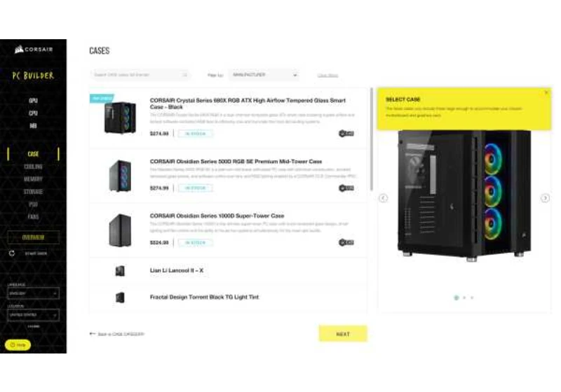 Corsair’s online PC building tool takes the guesswork out of picking parts