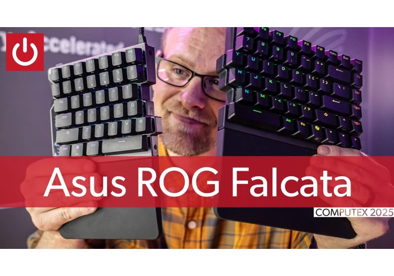 This Asus gaming keyboard splits apart for comfort