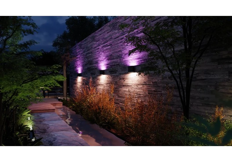 Philips Hue's new outdoor Dymera wall lights beam up and down