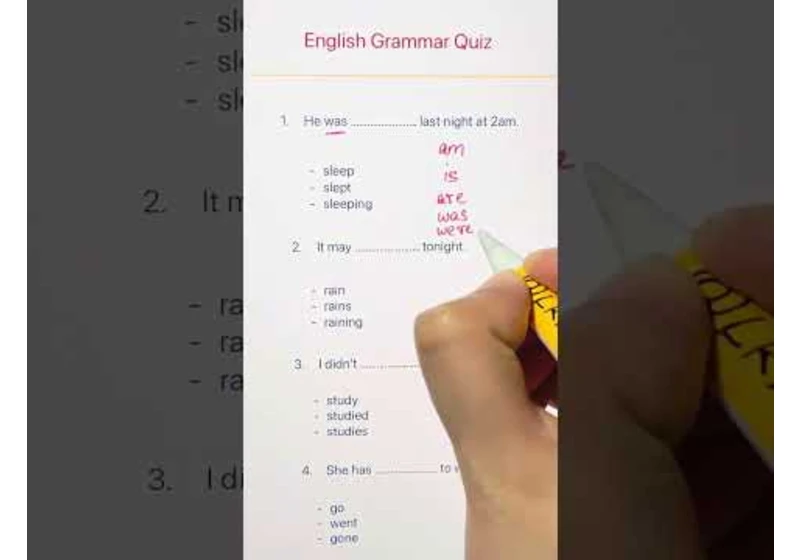 English Grammar Test