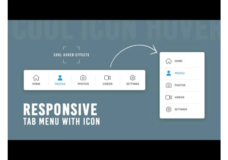 Responsive Navigation Bar in Html and CSS with Cool Icon Hover Effects