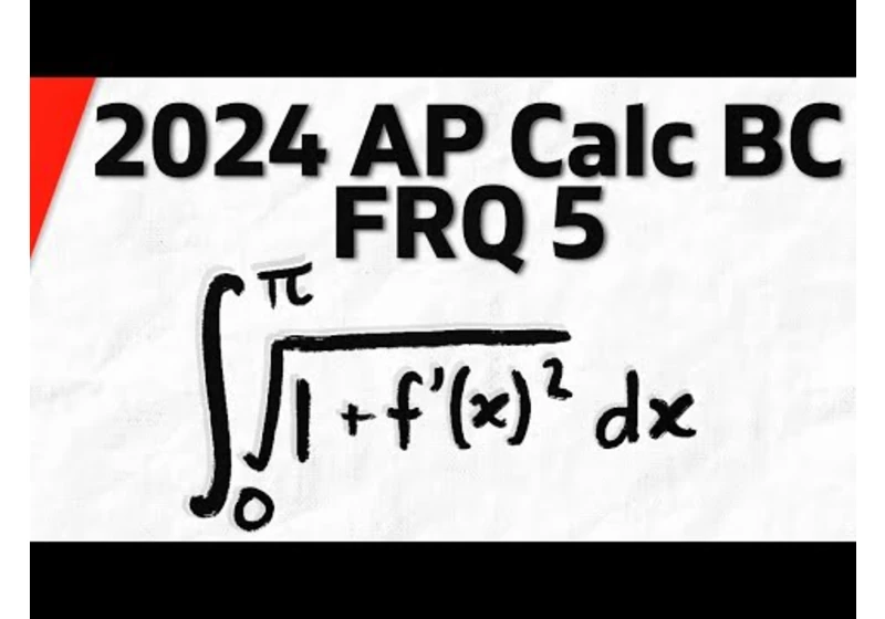 2024 AP Calculus BC FRQ 5 Solution | Calculus 1 Exercises