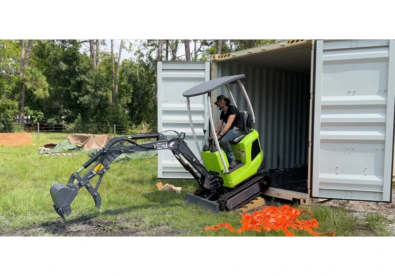 I bought a container full of Chinese electric excavators. Here's what showed up