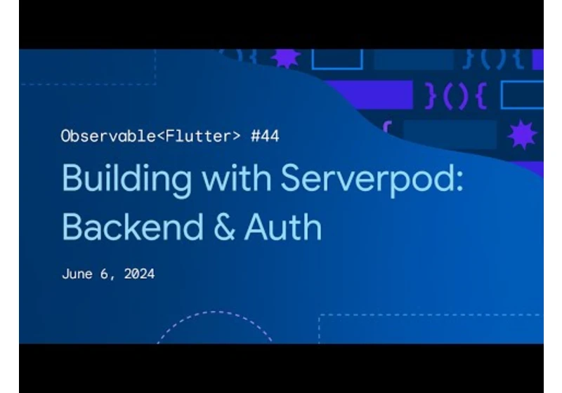 Observable Flutter #44: Backend code with Serverpod