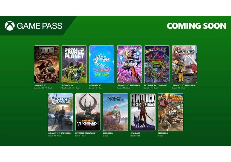  Xbox Game Pass gets DOOM: The Dark Ages, Revenge of the Savage Planet, a returning Warhammer game, and more 