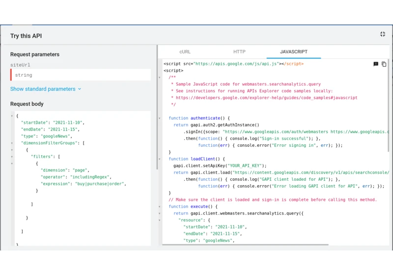 Google Search Console Search Analytics API gains Discover, News and Regex