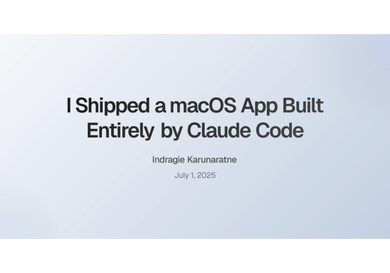 Building a Mac app with Claude code