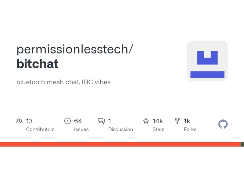 Bitchat - P2P Chat on Bluetooth (no Internet, phone number, etc.)