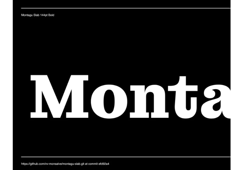 Free Montagu Slab Font by Florian Karsten
