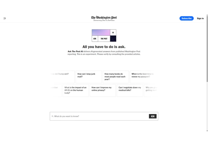 The Washington Post has an AI newsboy to answer all your questions