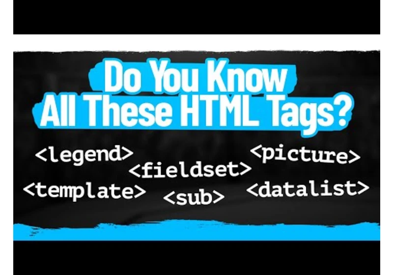 5 Must Know HTML Tags That Almost Nobody Knows