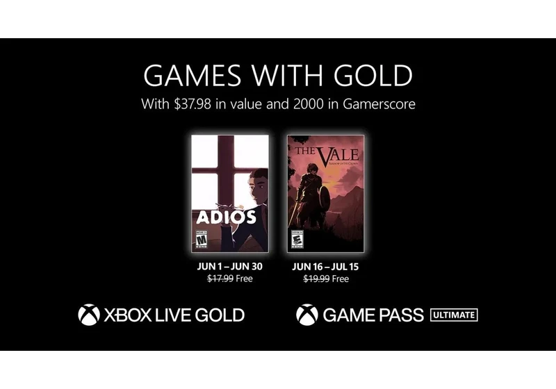 Games with Gold getting the excellent Adios and audio adventure The Vale: Shadow of the Crown
