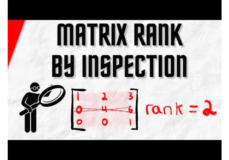 Find Rank by Inspection | Linear Algebra Exercises