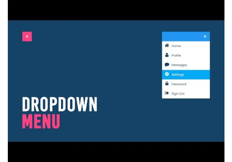 How To Create Dropdown Menu With CSS and Javascript