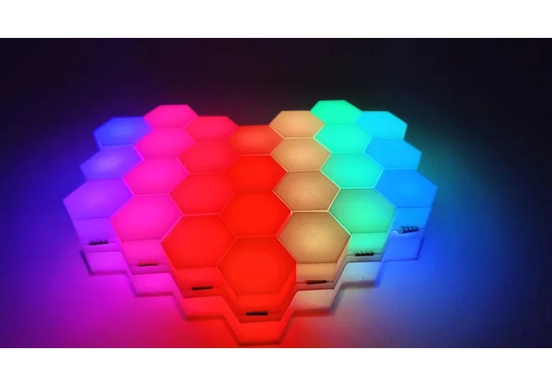 Raspberry Pi Pico Hexagon Heart Glows with RGB LEDs