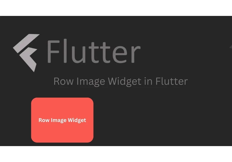 Row Image set in Flutter