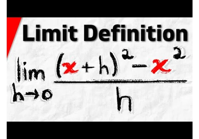 Derivative of x^2 by First Principles (limit definition) | Calculus 1 Exercises