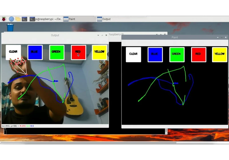Raspberry Pi Uses AI for Virtual Painting